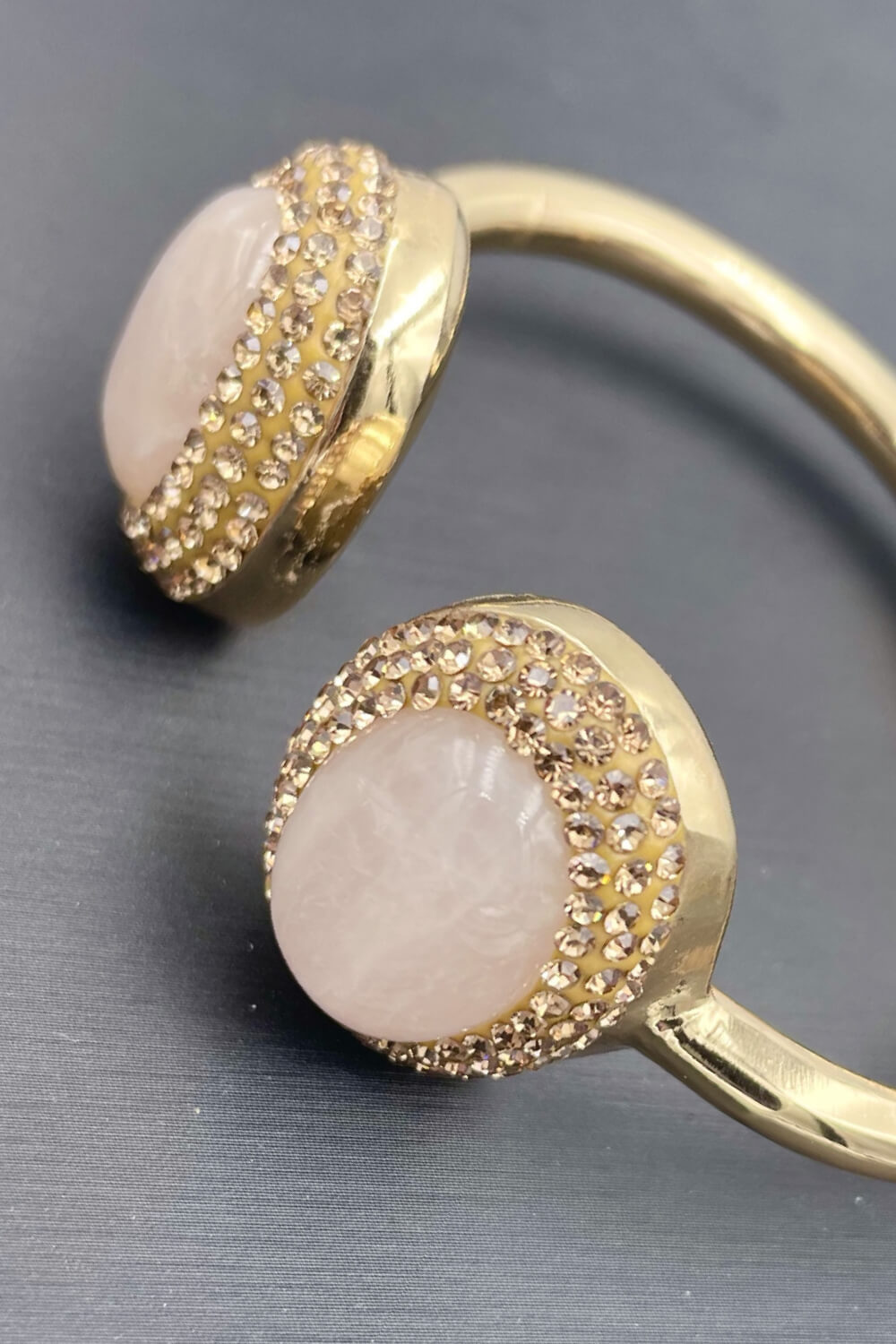 Crystal Copper Open Bracelet
