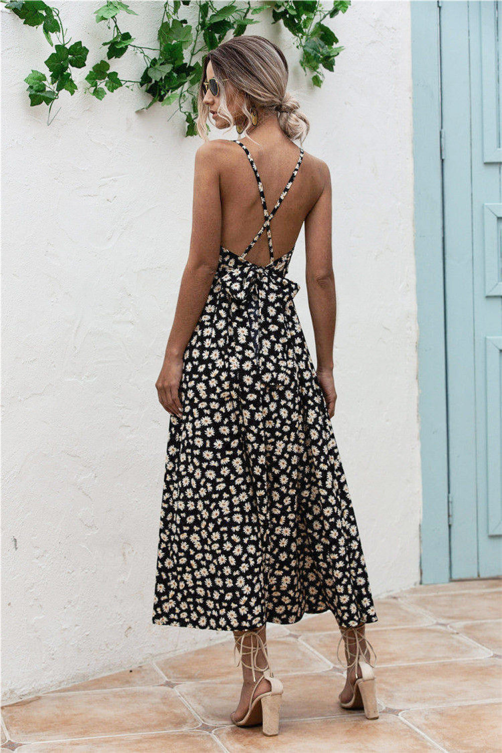 Daisy Floral Bowknot Back Dress - Absolute Fashion 2020