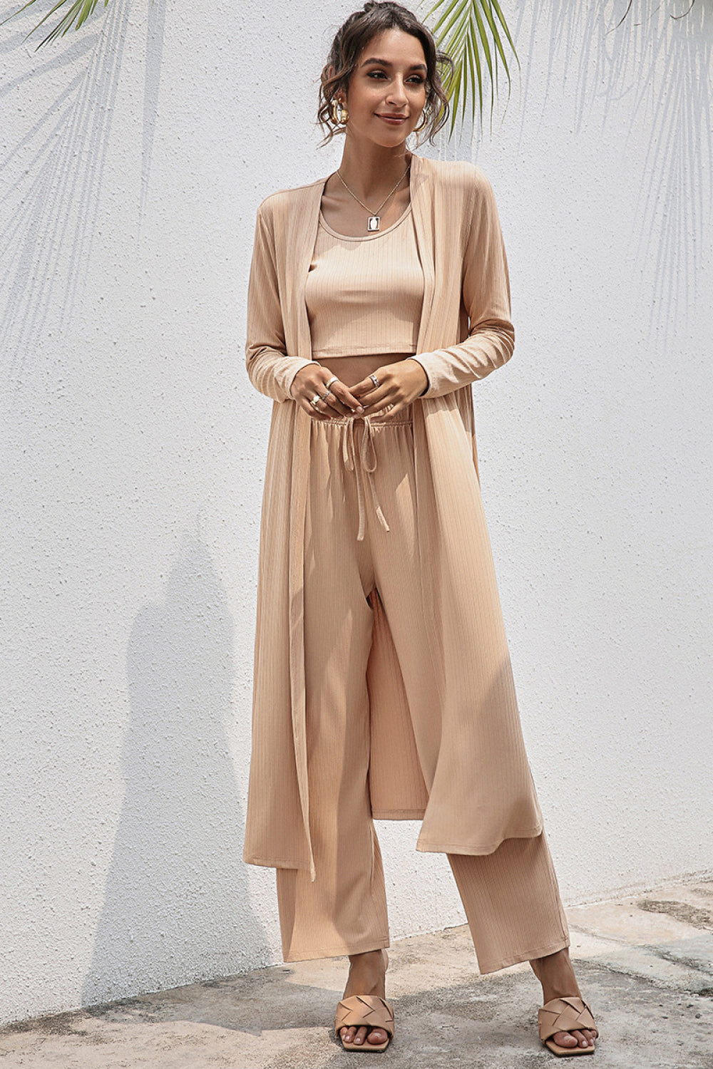 Tank Top, Wide Pants and Cover Set - Absolute Fashion 2020