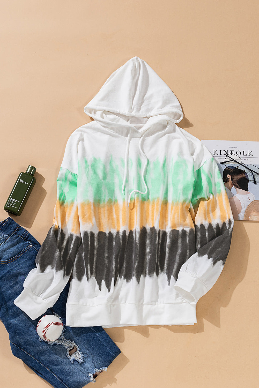 Tie-Dye Drawstring Pullover Hoodie - Absolute Fashion 2020