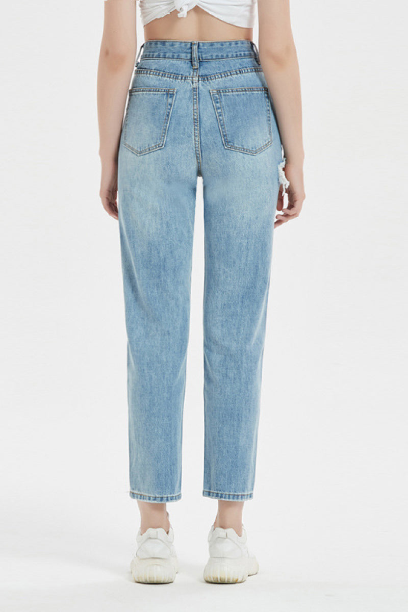 Cropped Straight Leg Jeans - Absolute Fashion 2020