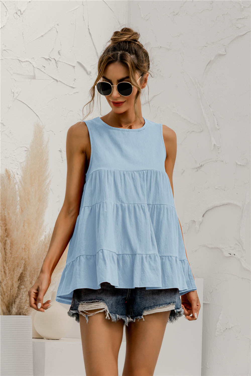 Sleeveless Tiered Top - Absolute Fashion 2020