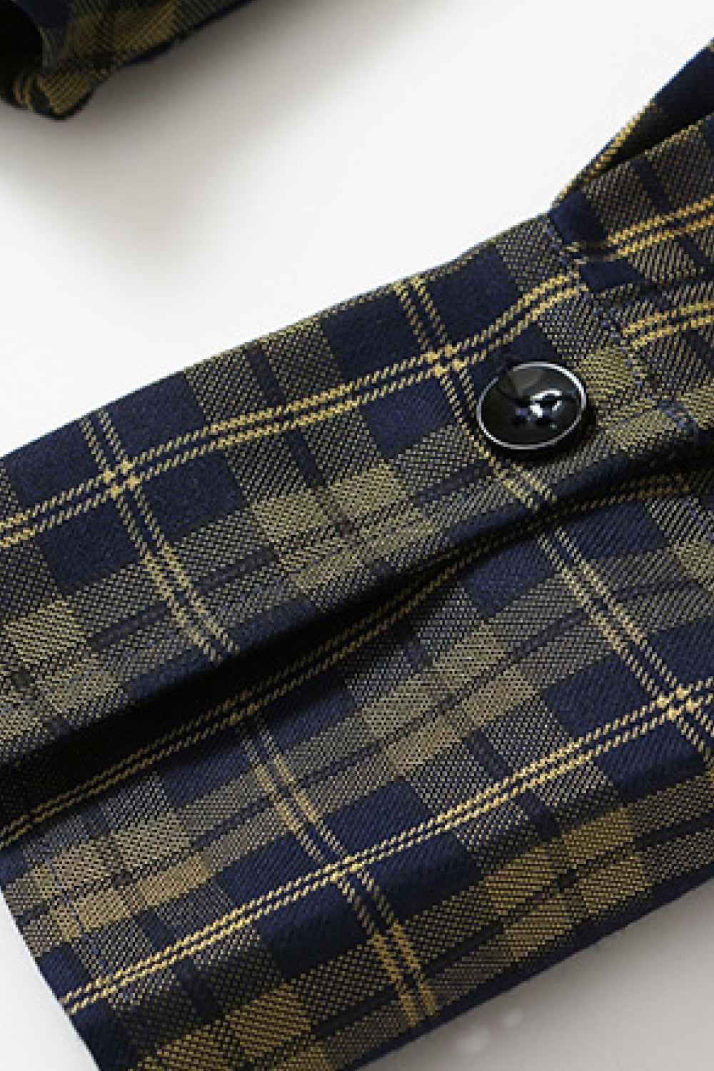 GAWQO Plaid Button Down Shirt Dress with Belt