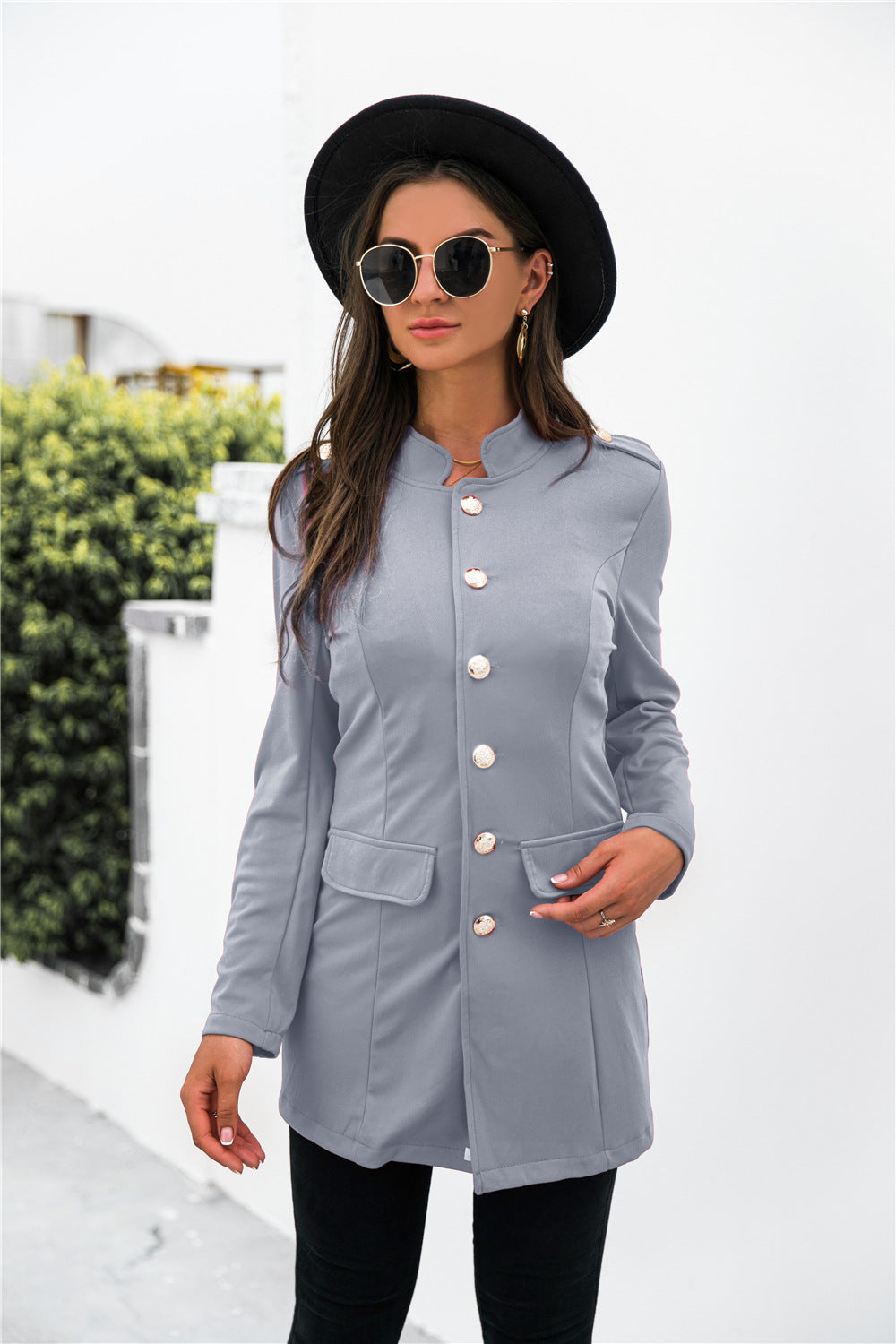 Single Breasted Pocketed Blazer - Absolute Fashion 2020