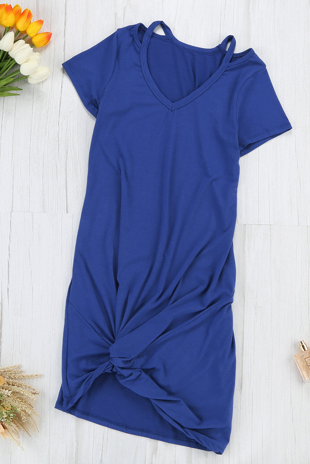 Clear Skies Jersey Twist T-Shirt Dress - Absolute Fashion 2020