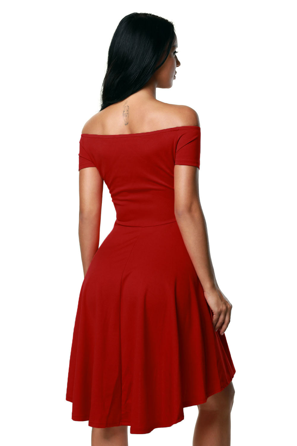 Burgundy All The Rage Skater Dress - Absolute Fashion 2020