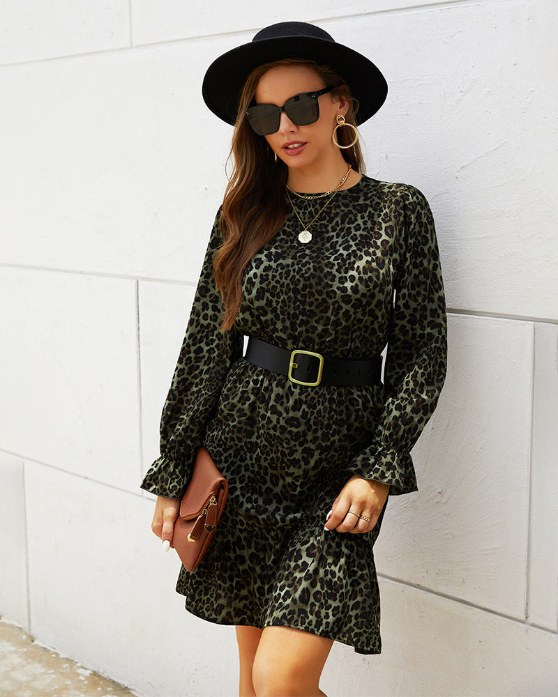 Animal Print Belted Mermaid Dress - Absolute Fashion 2020