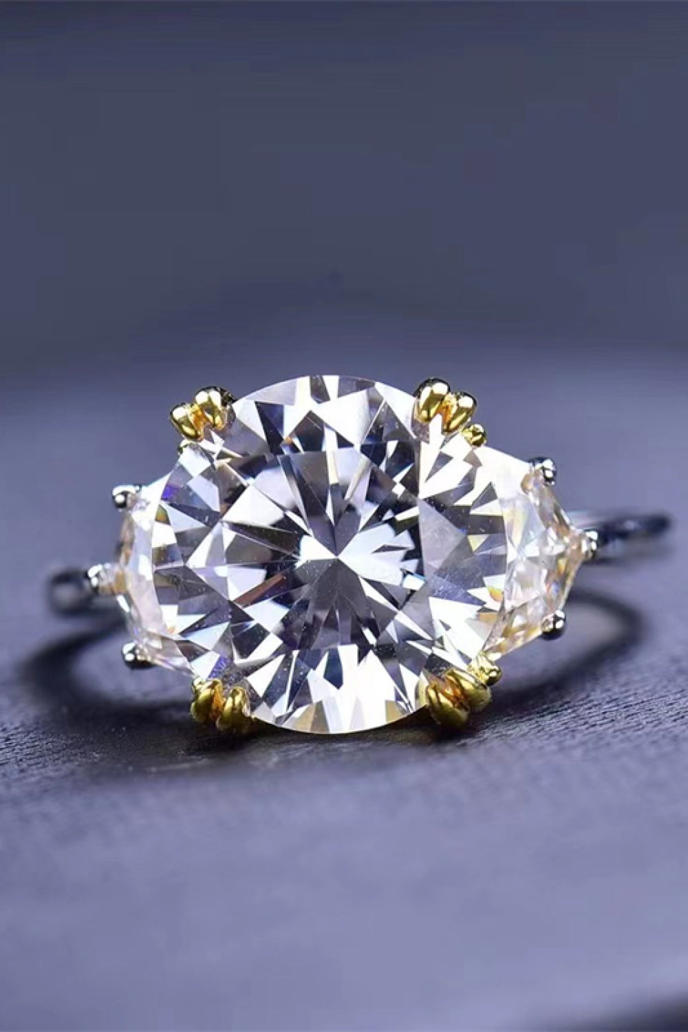925 Sterling Silver 5 Carat Moissanite Solitaire Ring