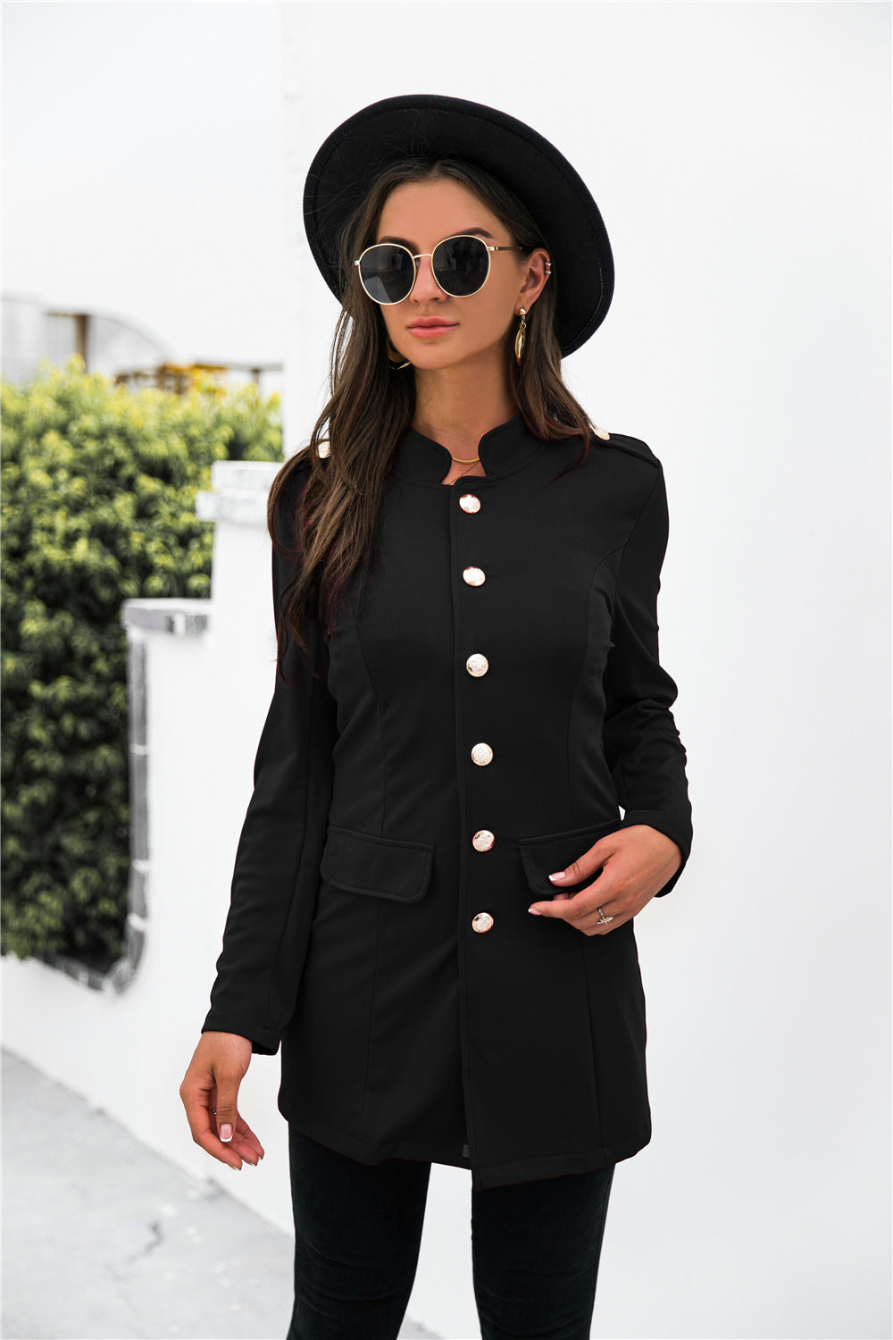 Single Breasted Pocketed Blazer - Absolute Fashion 2020