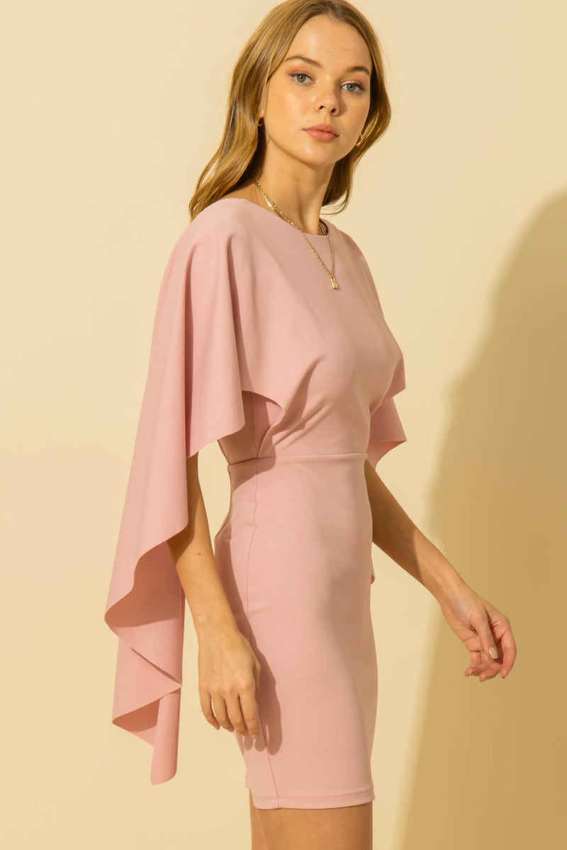 Butterfly Sleeve Bodycon Dress - Absolute Fashion 2020