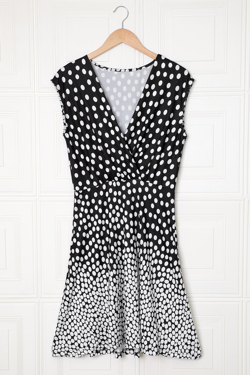 Gradient Polka Dot V Neck Beach Dress - Absolute Fashion 2020