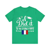 I did it so we doing Paris Unisex Jersey Short Sleeve Tee