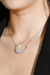 1.8 Carat Moissanite Crescent Moon Shape Pendant Necklace - Absolute fashion 2020
