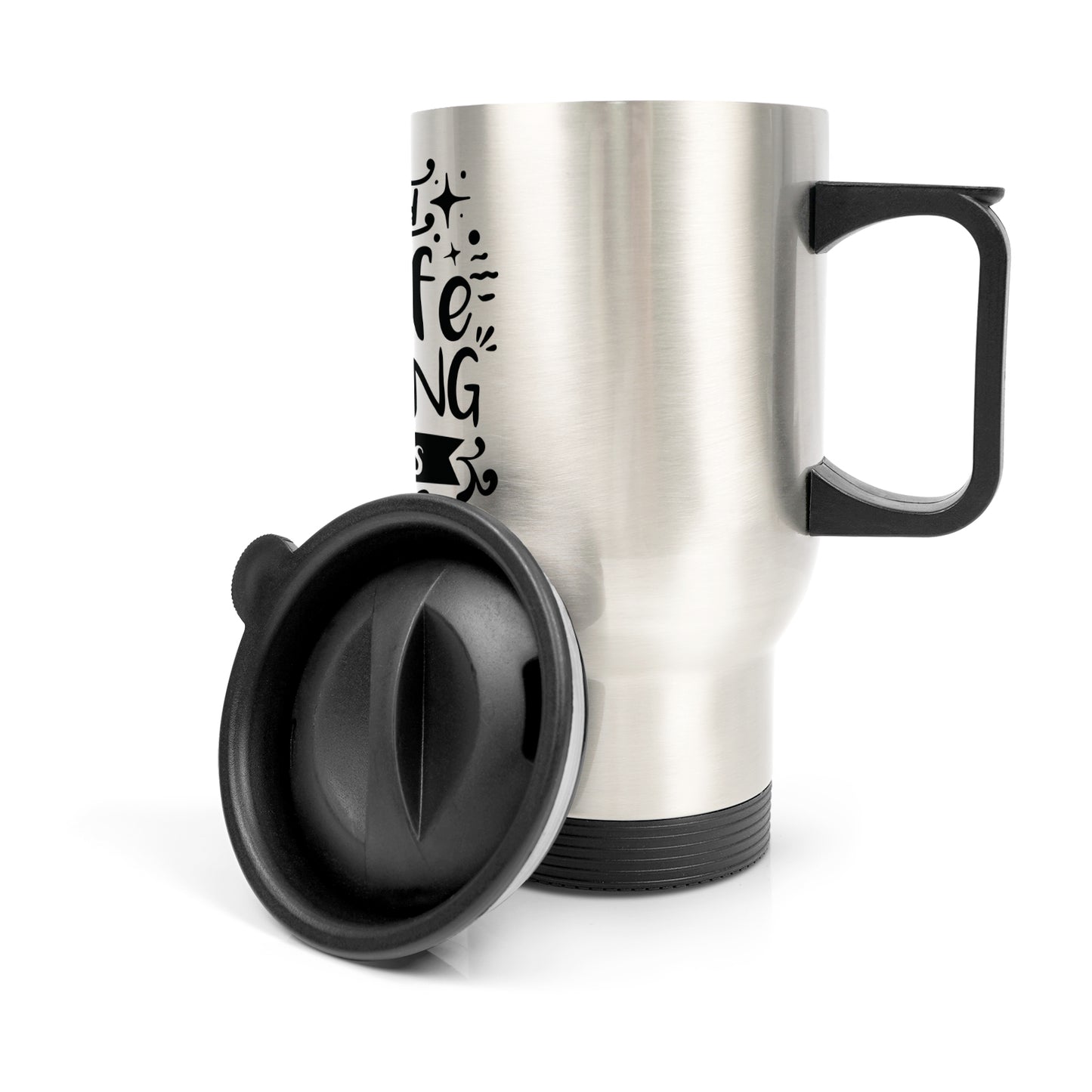 Husband & wife Cruising Travel Mug (Silver) (14 Oz)