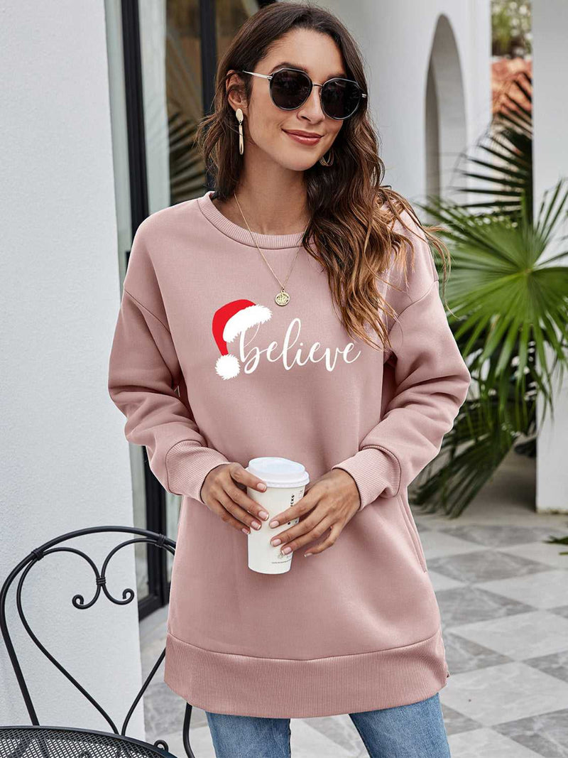 BELIEVE Graphic Tunic Sweatshirt - Absolute fashion 2020