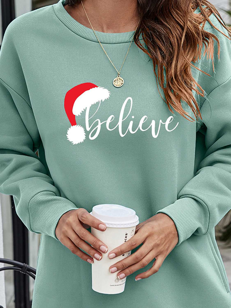 BELIEVE Graphic Tunic Sweatshirt - Absolute fashion 2020