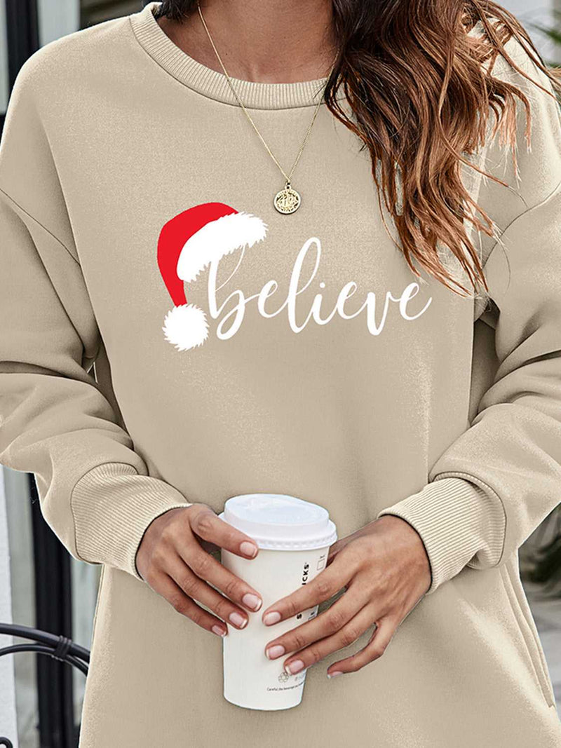 BELIEVE Graphic Tunic Sweatshirt - Absolute fashion 2020