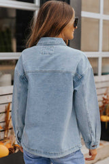 Button Down Collared Denim Jacket - Absolute fashion 2020