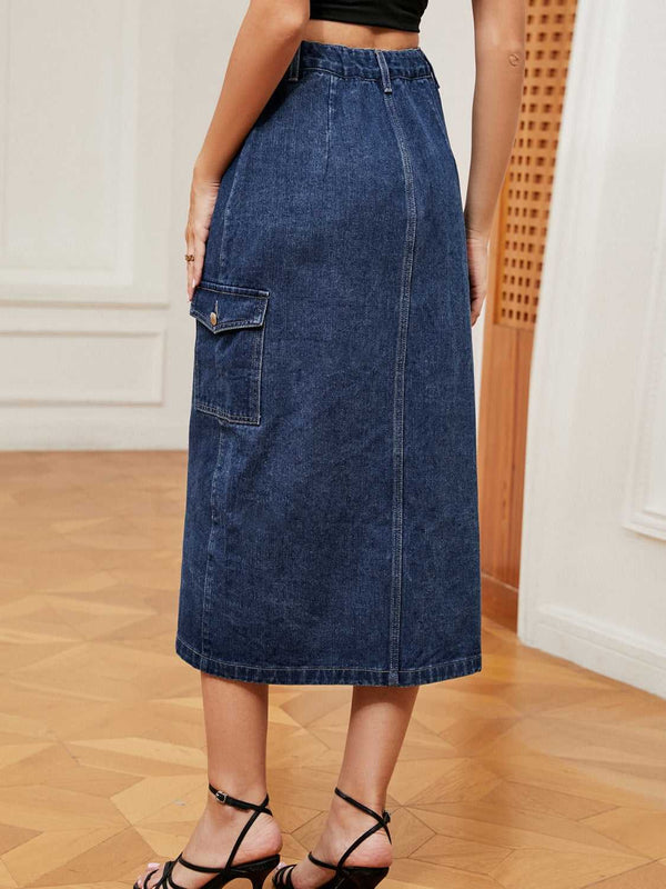 Button Down Denim Skirt - Absolute fashion 2020