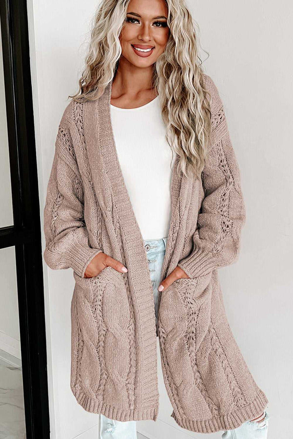 Cable-Knit Dropped Shoulder Cardigan - Absolute fashion 2020