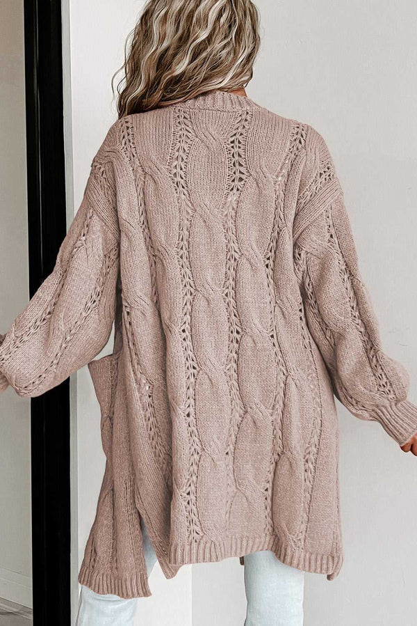 Cable-Knit Dropped Shoulder Cardigan - Absolute fashion 2020