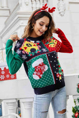 Christmas Color Block Knit Pullover - Absolute fashion 2020