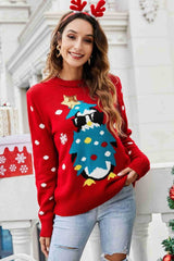 Christmas Penguin Graphic Sequin Sweater - Absolute fashion 2020