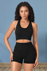 Cropped Sports Tank and Shorts Set - Absolute fashion 2020