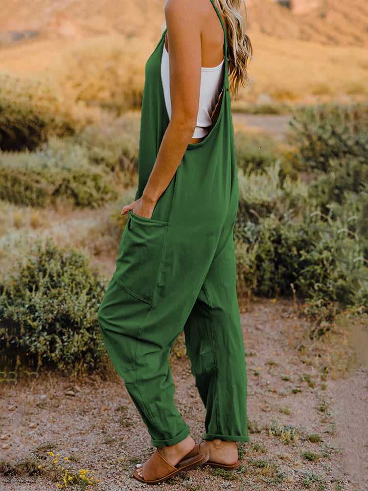 Double Take Full Size Sleeveless V-Neck Pocketed Jumpsuit - Absolute fashion 2020