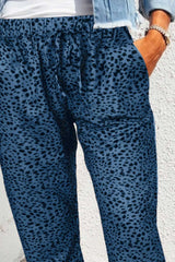 Double Take Leopard Print Joggers with Pockets - Absolute fashion 2020