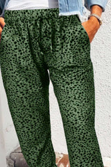 Double Take Leopard Print Joggers with Pockets - Absolute fashion 2020