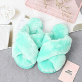 Faux Fur Crisscross Strap Slippers - Absolute fashion 2020