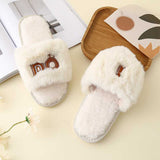 Faux Fur Open Toe Slippers - Absolute fashion 2020