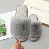 Faux Fur Open Toe Slippers - Absolute fashion 2020