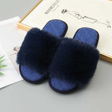 Faux Fur Open Toe Slippers - Absolute fashion 2020