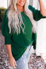 Green Smocked Wrist Shift Top - Absolute fashion 2020