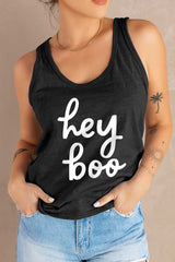 HEY BOO Graphic Tank Top - Absolute fashion 2020