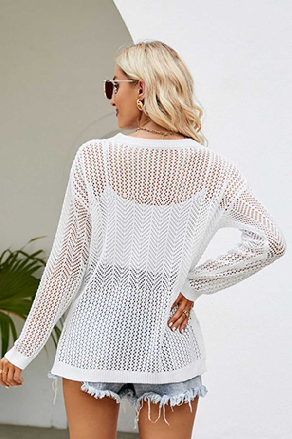 Lace-Up Slit Knit Top - Absolute fashion 2020