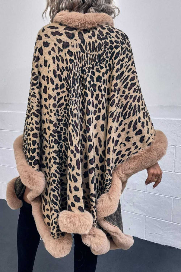 Leopard Open Front Poncho - Absolute fashion 2020