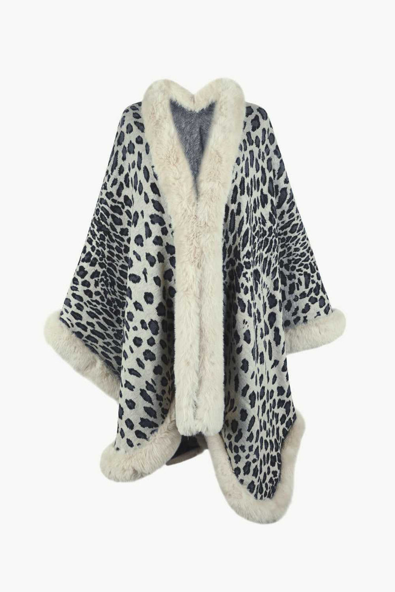 Leopard Open Front Poncho - Absolute fashion 2020