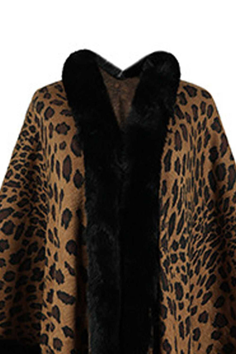 Leopard Open Front Poncho - Absolute fashion 2020