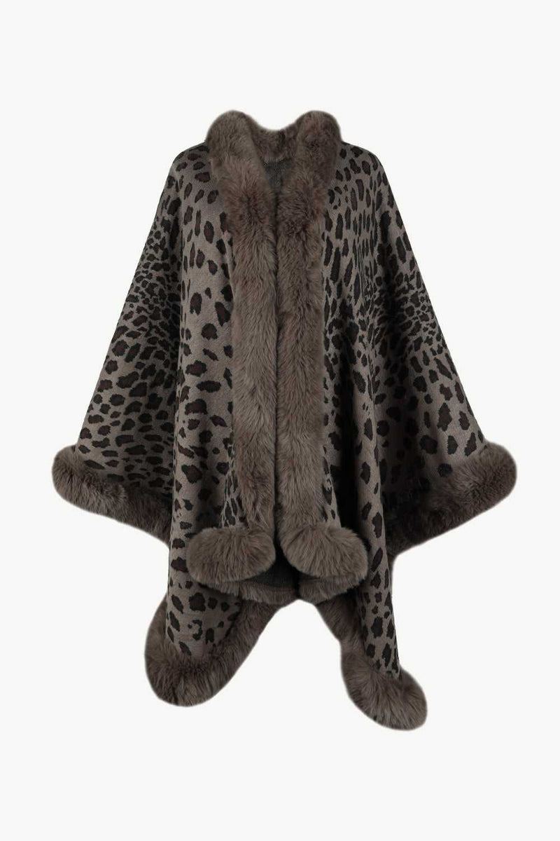 Leopard Open Front Poncho - Absolute fashion 2020