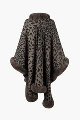 Leopard Open Front Poncho - Absolute fashion 2020