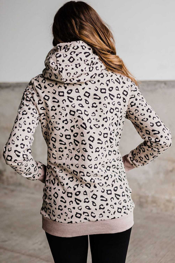 Leopard Print Long Sleeve Hoodie - Absolute fashion 2020