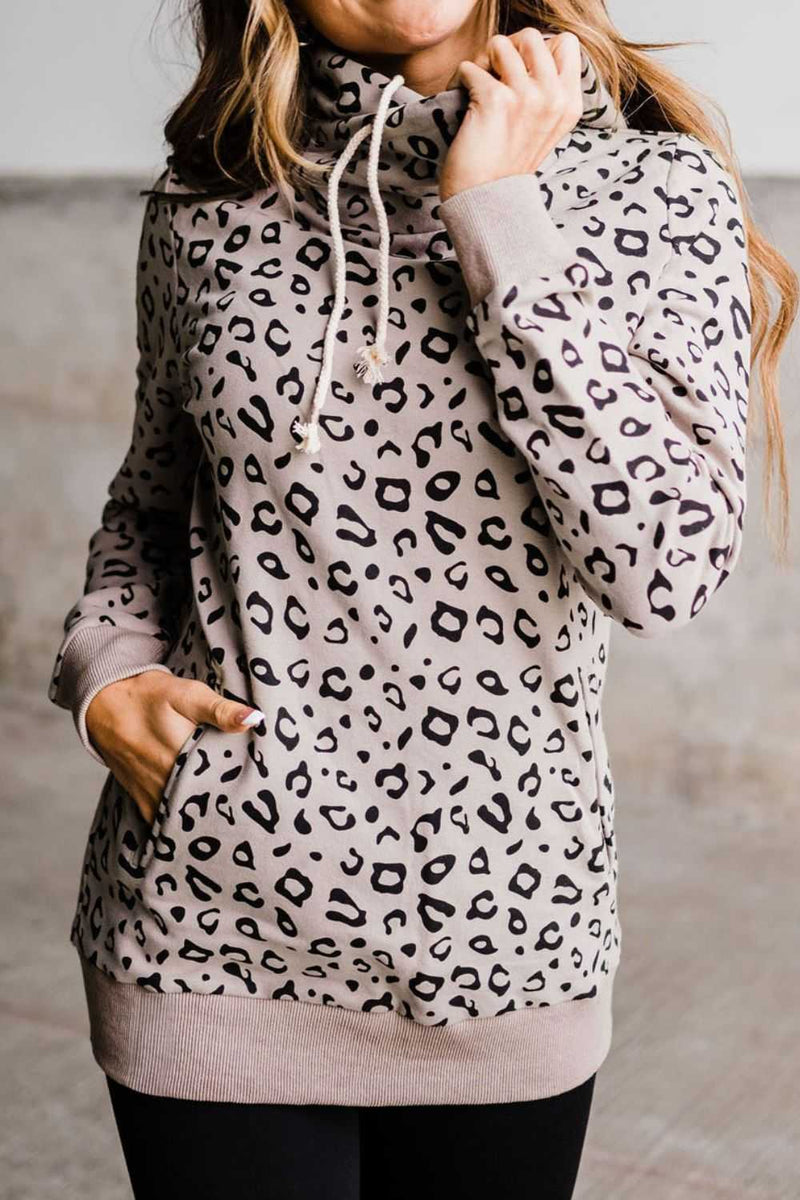 Leopard Print Long Sleeve Hoodie - Absolute fashion 2020