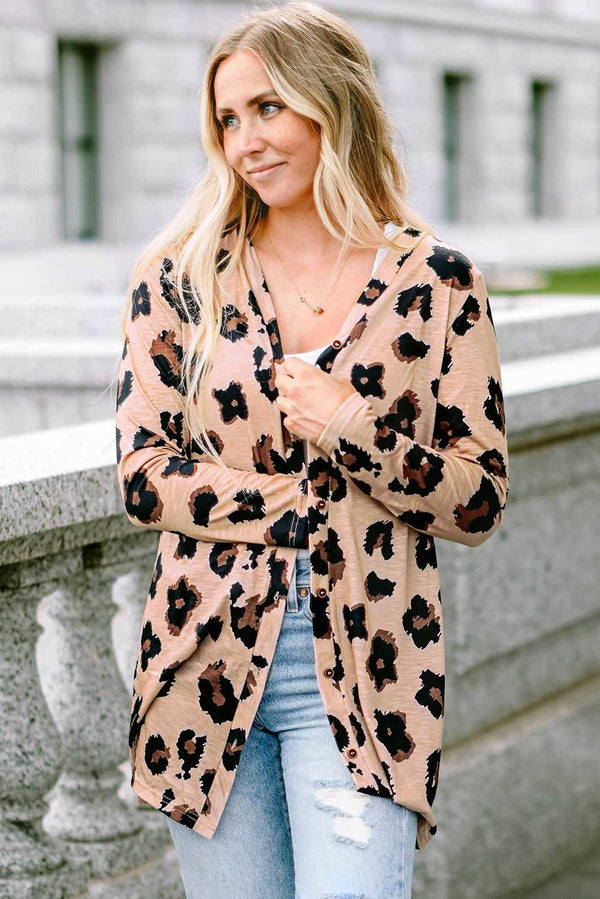 Leopard Printed Open Front Cardigan - Absolute fashion 2020