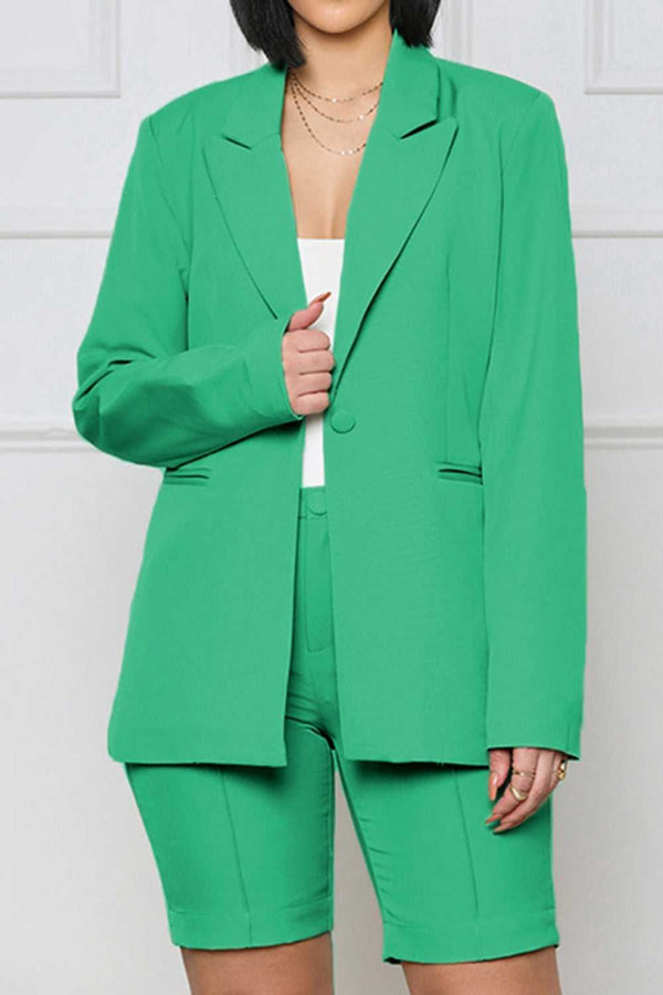 Long Sleeve Blazer and Shorts Set - Absolute fashion 2020