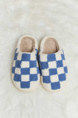 Melody Checkered Plush Slide Slippers - Absolute fashion 2020