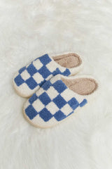 Melody Checkered Plush Slide Slippers - Absolute fashion 2020