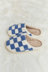 Melody Checkered Plush Slide Slippers - Absolute fashion 2020